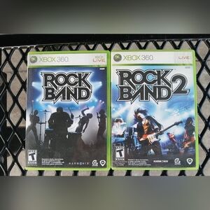 Rock Band 1&2 for Xbox 360 Console Game in Original Case With Manual